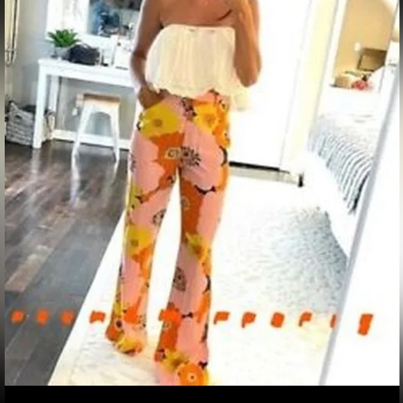 Zara Floral Print Flare Pants- NWT - Picture 2 of 6